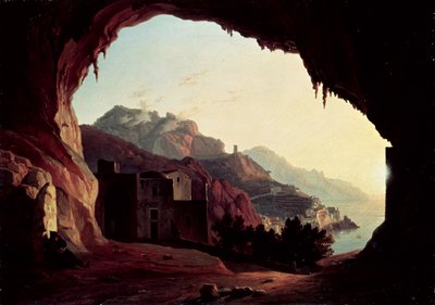 Grotto near Amalfi, c.1828 by Carl Wilhelm Goetzloff